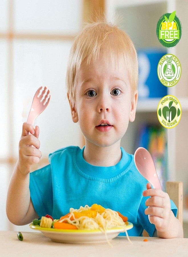 بيمبيكا مجموعة ملعقة وملعق تقطيع الفاكهة للأطفال من بيمبيكا، ملعقة مثالية خالية من مادة BPA لفطام الأطفال، ملعقة تغذية ذاتية للأطفال، ملعقة تقطيع الفاكهة للأطفال، حل لتدريب الأطفال على تناول الطعام - (BE2295) - Image 4