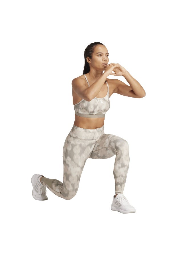 Adidas Opt Ess Aop L Beige Training Tights 2XS  - Image 5