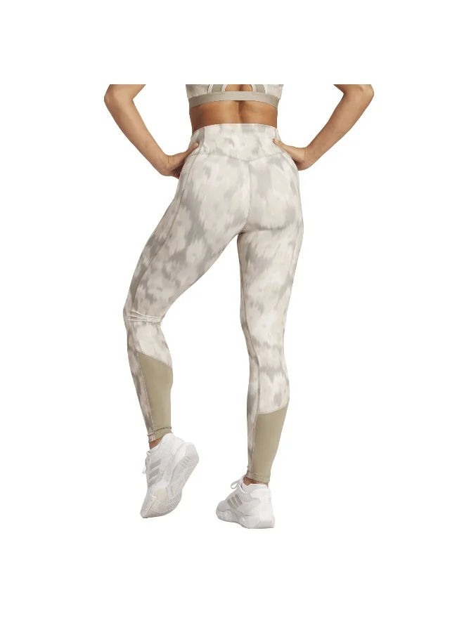 Adidas Opt Ess Aop L Beige Training Tights 2XS