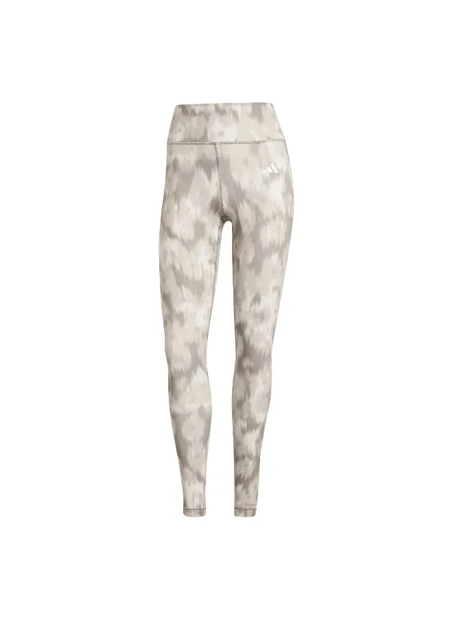 اديداس adidas Opt Ess Aop L Beige Training Tights 2XS