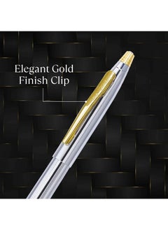 pierre cardin Kriss White Gold Premium Fountain Pen | Luxurious Golden Trim & Nib | Free Ink Converter And Cartridges | Ideal For Christmas, New Year & Corporate Gifting  - Image 3