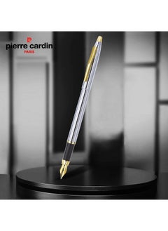 pierre cardin Kriss White Gold Premium Fountain Pen | Luxurious Golden Trim & Nib | Free Ink Converter And Cartridges | Ideal For Christmas, New Year & Corporate Gifting  - Image 4