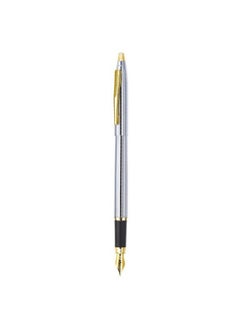 pierre cardin Kriss White Gold Premium Fountain Pen | Luxurious Golden Trim & Nib | Free Ink Converter And Cartridges | Ideal For Christmas, New Year & Corporate Gifting  - Image 1