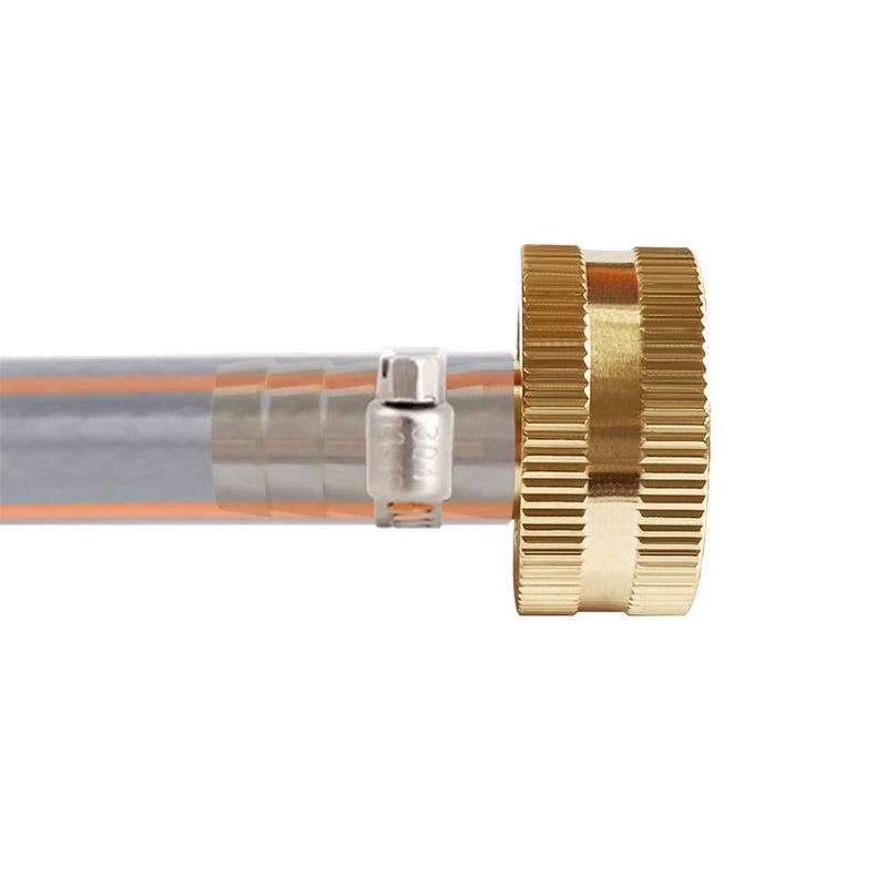 Uenede 2PCS Solid Brass 1/2" Barb x 3/4"GHT Female Garden Hose End Connector Splicer Mender Repair Fitting Include 2 Stainless Steel Clamps - Image 5