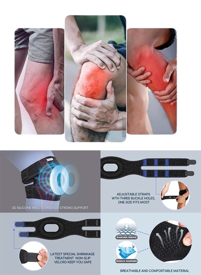 Patellar Knee Brace - Adjustable Knee Brace For Men And Women With Side Stabilizers, Open Patella Support For Injuries, Running, Sports And Exercise - 1 Pack - Image 3