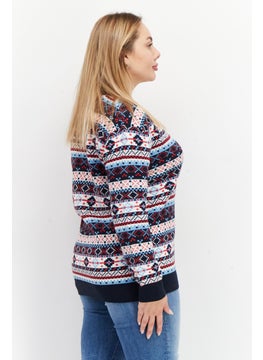 Threadbare Women Button Front Cardigan, Navy Combo  - Image 3