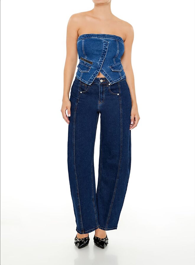 FOREVER 21 High-Rise Baggy Barrel Jeans - Image 1