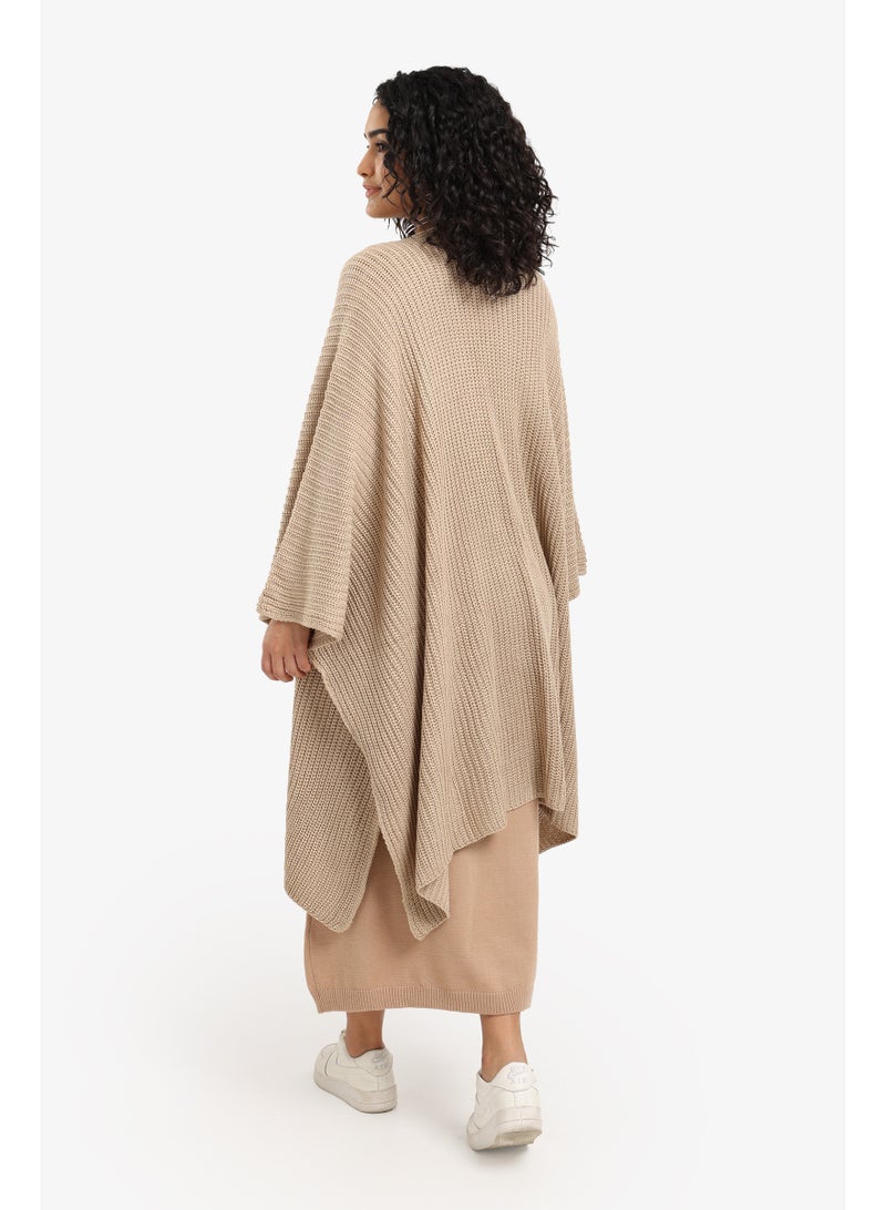 Carina Knitted Loose Fit Poncho - Image 3