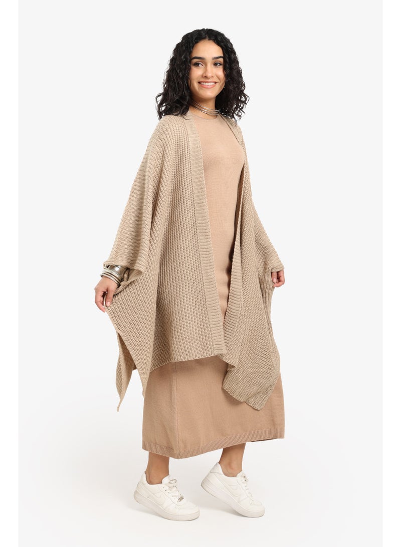Carina Knitted Loose Fit Poncho - Image 1