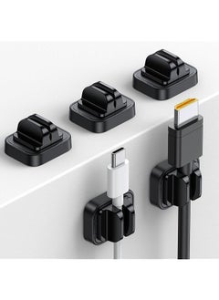 Lamicall 5Pack Cable Spring Holder Clips Cord Organizer For Desk Adjustable Clip Wire Organizer Phone Usb Charger Holder Management Wall Car Desktop Nightstand  - Image 1
