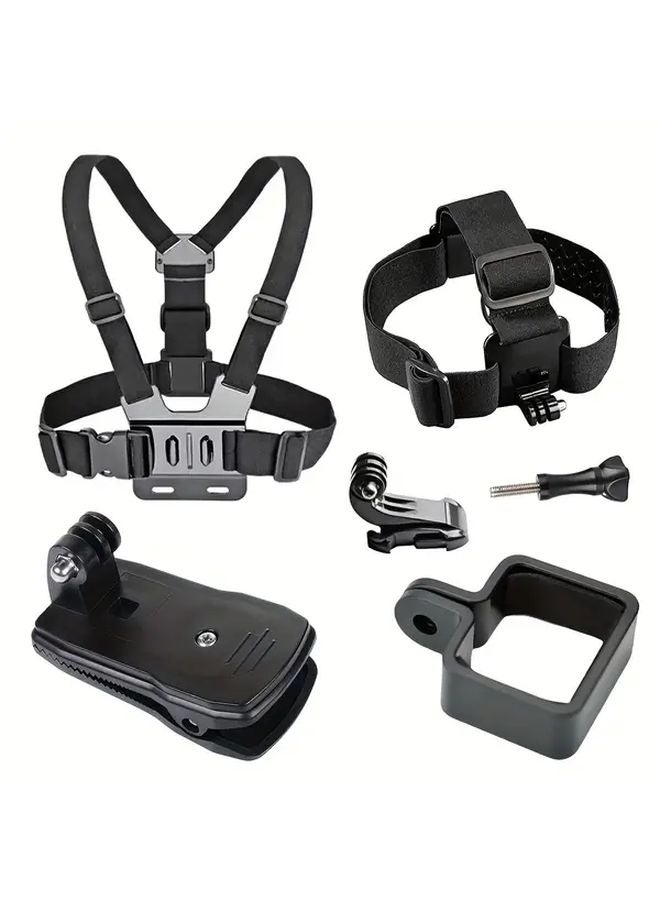 مجموعة ملحقات DJI Osmo Pocket 3 - حامل رباط الرأس - حزام الصدر - مشبك الحقيبة - أسود - Image 2