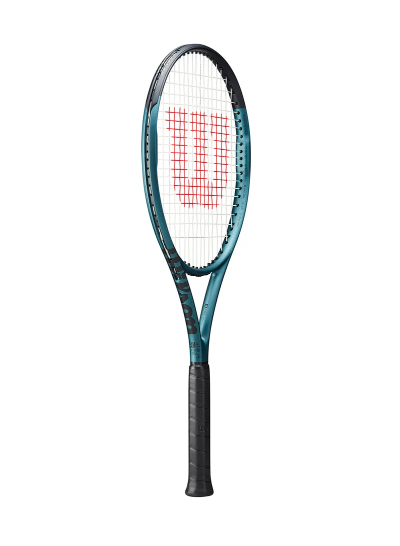Wilson Ultra Team V4 Tennis Racket, Head 100, 16X19, Adults, Intermediate/ Advanced - Black/ Blue