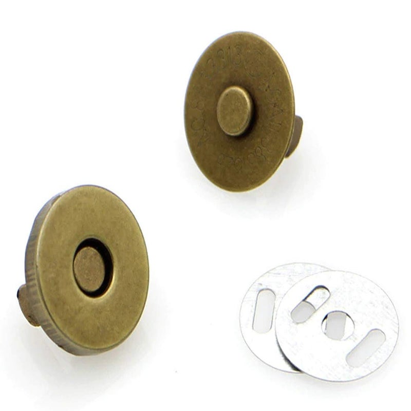 DIY Crafts DIY Crafts Pack of 10 Pcs 10x1, White K, 10 Set Magnetic Snap Fasteners Clasps Buttons Handbag Purse Wallet Craft Bags Parts Accessories Pick C(Pack of 10 Pcs 10x1, White K)  - Image 4