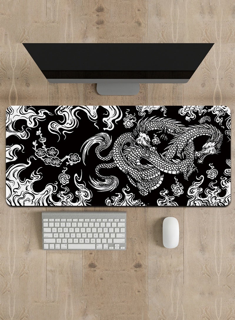 هايدو تصميم أنيمي التنين باستخدام مزدوج - قاعدة مطاطية مضادة للانزلاق سميكة عالية الكثافة ألياف سطح ناعم XXL منطقة تتبع دقيقة نمط التنين الديناميكي جماليات عملية الاحتكاك المنخفض الصديقة للمعصم المثالية للألعاب والمكتب - Image 3