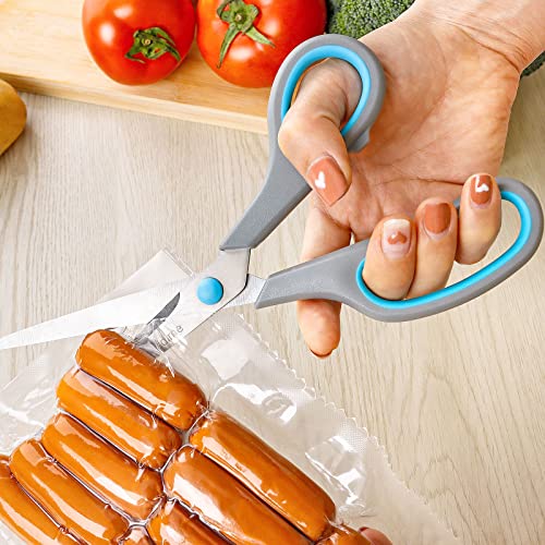 Asdirne Premium Kitchen Scissors Set, Kitchen Shears, Food-Grade Stainless Steel Blades, Ergonomic Rubber Handle, Include 1 Poultry Shears and 4 All Purpose Scissors, 9.1”/9.6"/8.5"/6.4"/5.4" - Image 4