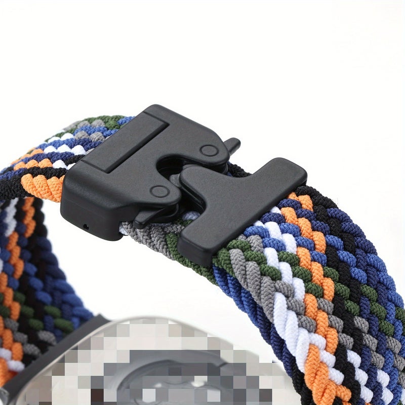 Nylon Braided Sport Band For 42 44 45 49mm Automatic Buckle Elastic Strap - Image 4