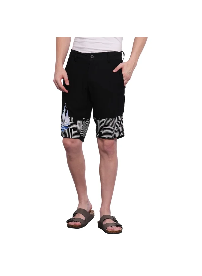 بيينغ هيومان Mens Black Moderno Fit Shorts