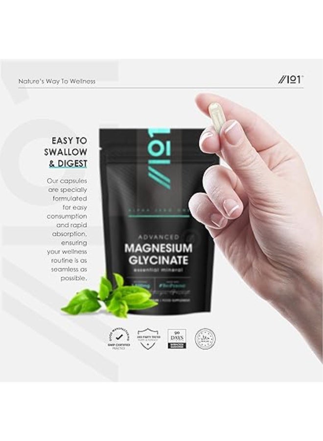 ALPHA01 Magnesium Glycinate 1500 mg – Supports Muscle Relaxation, Nerve Function & Better Sleep, Made in UK, 90 Capsules - Image 5