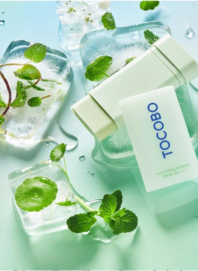 Tocobo - TOCOBO Cica Cooling Sun Stick SPF50+ PA+++ – Soothing Sunscreen Stick with Centella Asiatica for Face – Cooling Formula, Hydrating, Non-Greasy, No White Cast 18g - Image 1