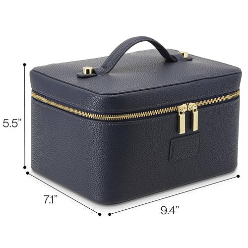 ETOILE - Vanity Case Navy - Stylish Travel Makeup Bag Organizer with Dividers - Image 5