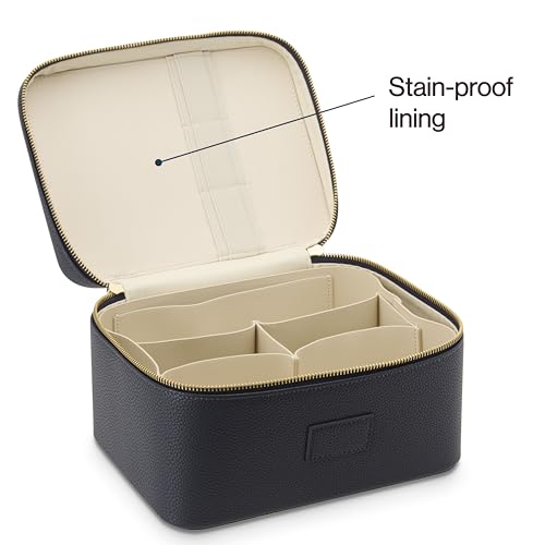ETOILE - Vanity Case Navy - Stylish Travel Makeup Bag Organizer with Dividers - Image 4