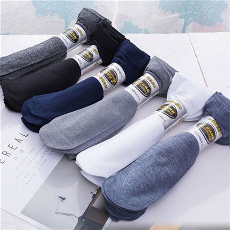 Mens Summer Thin Ice Silk Socks for Business White White - Image 1