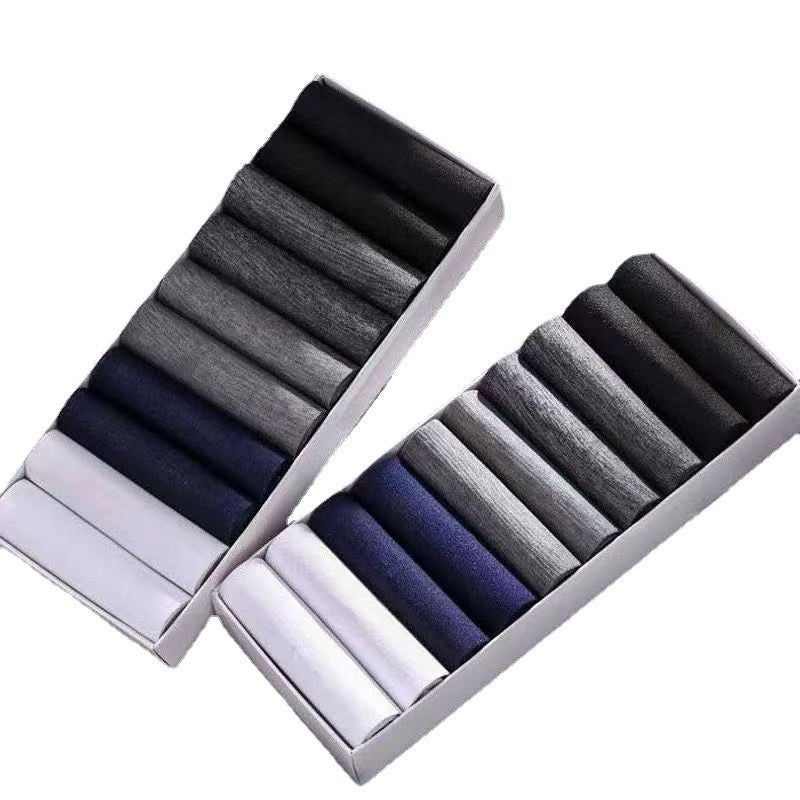 Mens Summer Thin Ice Silk Socks for Business White White - Image 5