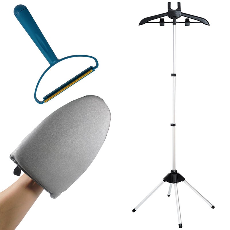 TONINT Garment hanger for steaming clothes with Ironing GlovesSteam rack for clothesHandheld garment steamer rackClothes hanger for steam ironingSteam stand clothesSteam iron steamer hanger standing