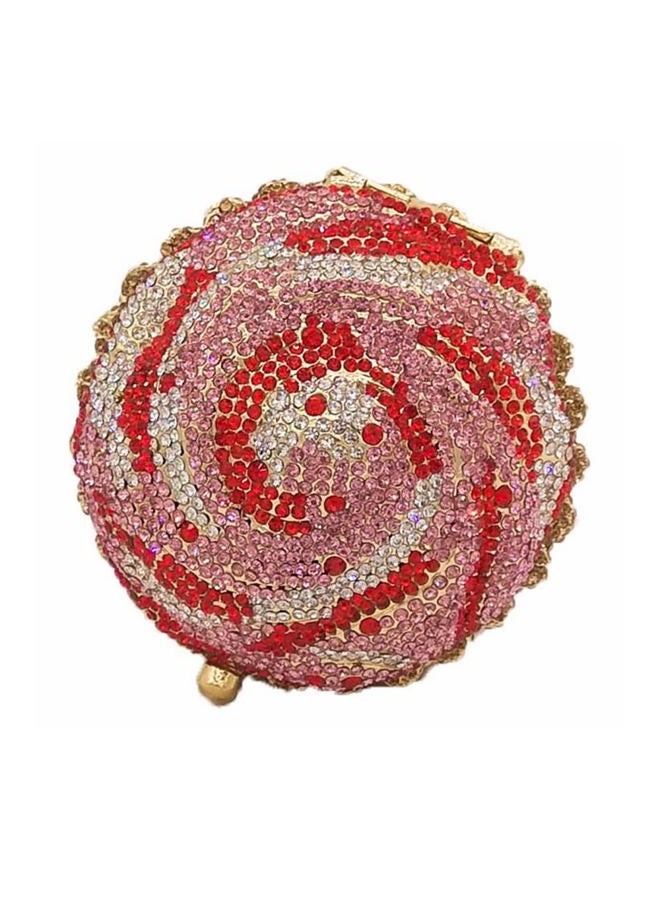 DJBM Cute Cupcake Rhinestone Clutch Diamond Crystal Purse Evening Bags for Women Party Wedding Cocktail Prom, Gold - Image 2