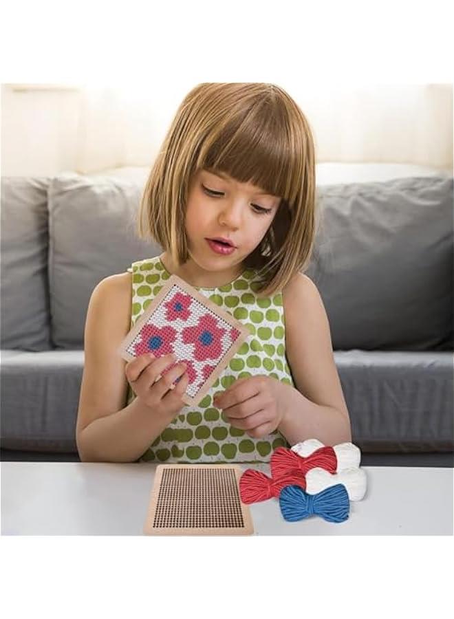 Needle Coaster Set, Embroidery Yarn Kit, Needlepoint Stitching Kit, Needlepoint Coaster, Hand Embroidery Coaster Kit, Coaster Making Kit, Needlepoint Craft Kit - Image 3