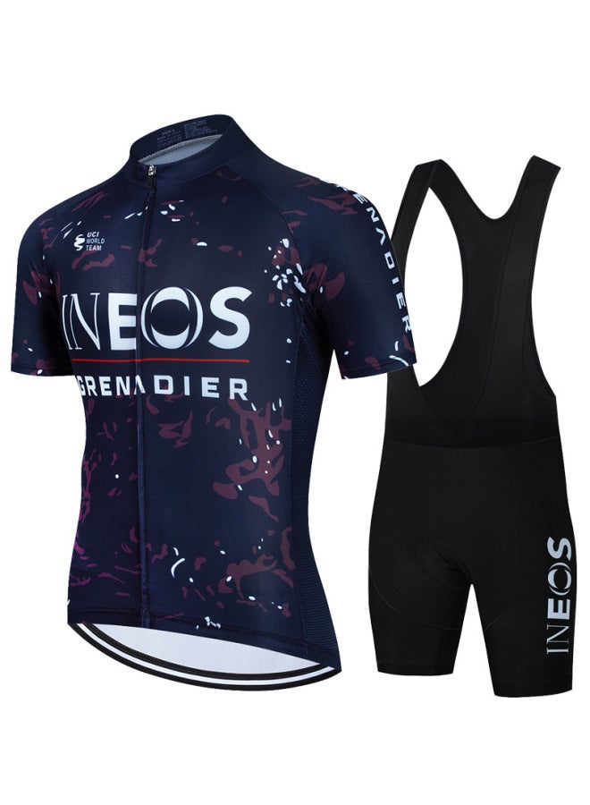 Summer Breathable Cycling Jersey Bib Short Sleeve Set Bicycle Clothing Cycling Suit Cool