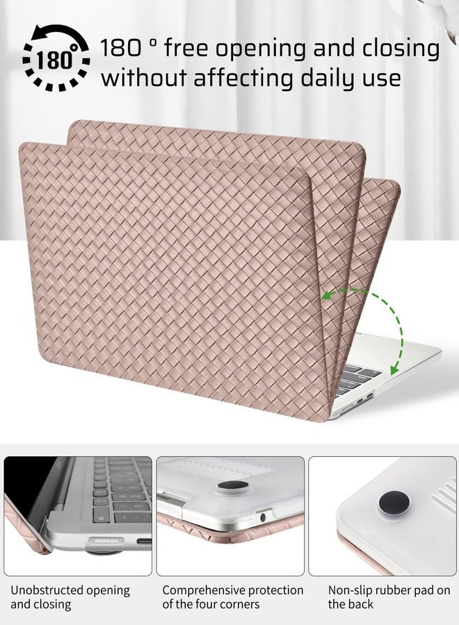 Seorsok Compatible with MacBook Air 13.6 inch Case M4 M3 M2 2025 2024-2022 Release A3240 A2681 A3113 Touch ID,Elegant Plastic Hard Shell Case with Transparent Keyboard Cover,Brown Tartan PVC Leather - Image 5