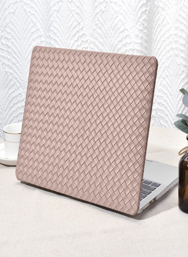 Seorsok Compatible with MacBook Air 13.6 inch Case M4 M3 M2 2025 2024-2022 Release A3240 A2681 A3113 Touch ID,Elegant Plastic Hard Shell Case with Transparent Keyboard Cover,Brown Tartan PVC Leather - Image 1