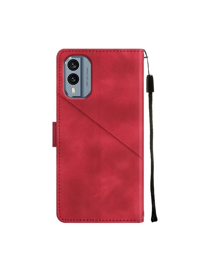 اس-توب جراب لهاتف Nokia X30 مصنوع من الجلد المنقوش بملمس الجلد - Image 3