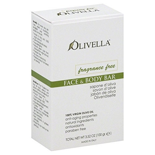 Olivella Face and Body SoapRaw fragrance free Allnatural 100 Percent Virgin Olive Oil From Italy 352oz Bars Pack of 12 by Olivella