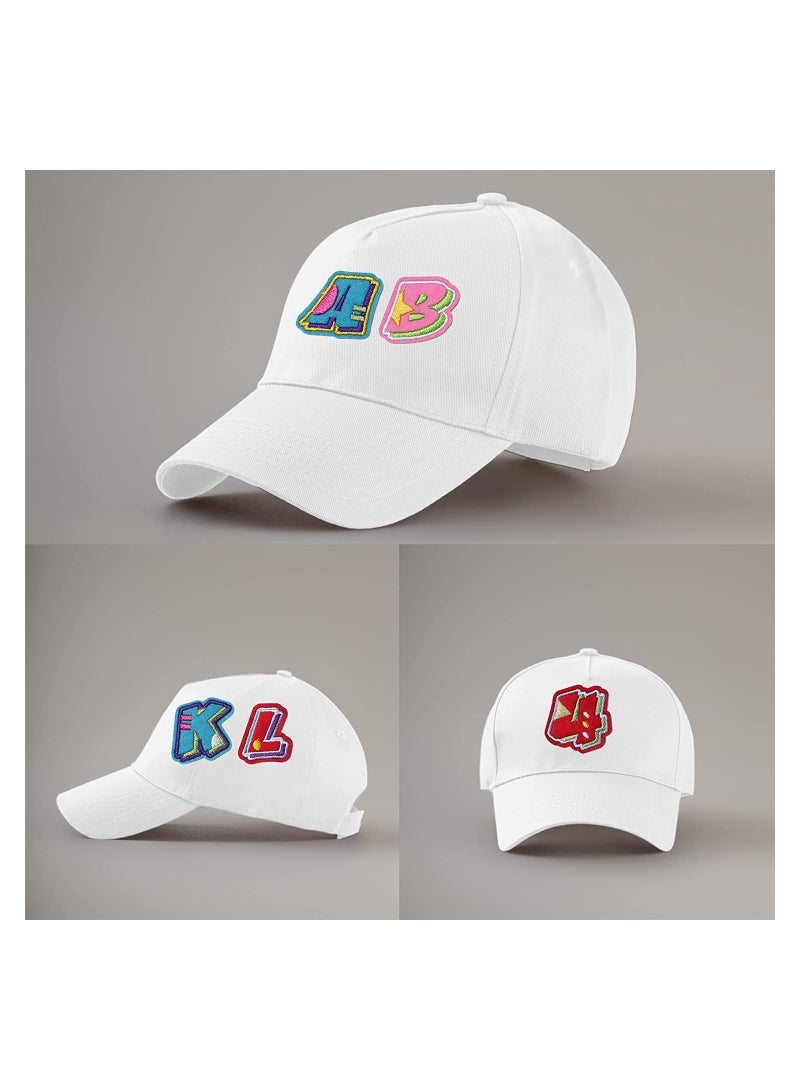 SYOSI 72 Pieces Iron on Letters and Numbers Patches Colorful Letter Patches Alphabet Embroidered Patch A-Z Numbers 0-9 Applique for Clothes Dress Hat Socks Jeans DIY Accessories  - Image 4