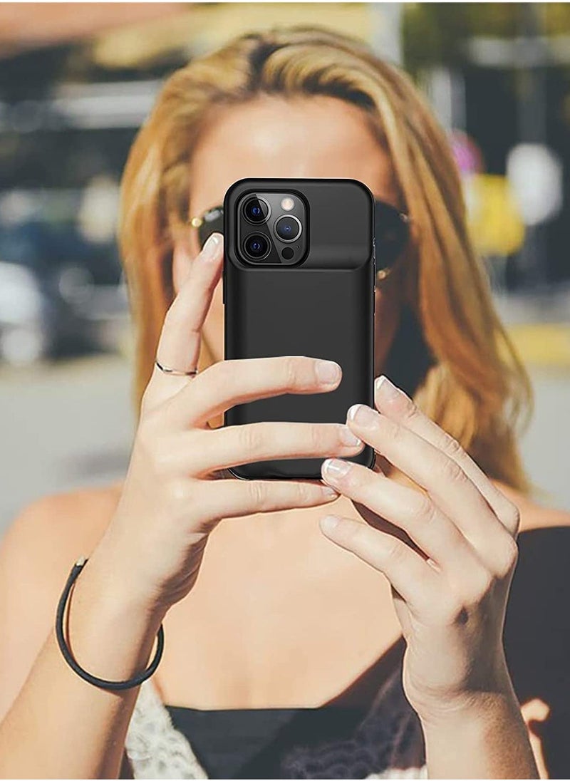 Raxoom Battery Case for iPhone 13 Pro Max, Portable Battery Pack, Rechargeable Smart Charger Case, External Battery Charging Case, Compatible with (iPhone 13Pro Max, 4500 Mah). - Image 4