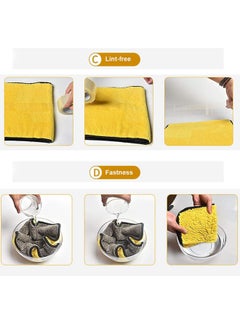 Generic 3pcs Superfiber Car Dry Towel, Double-Sided Super Thick Plush Superfiber Towel  - Image 4
