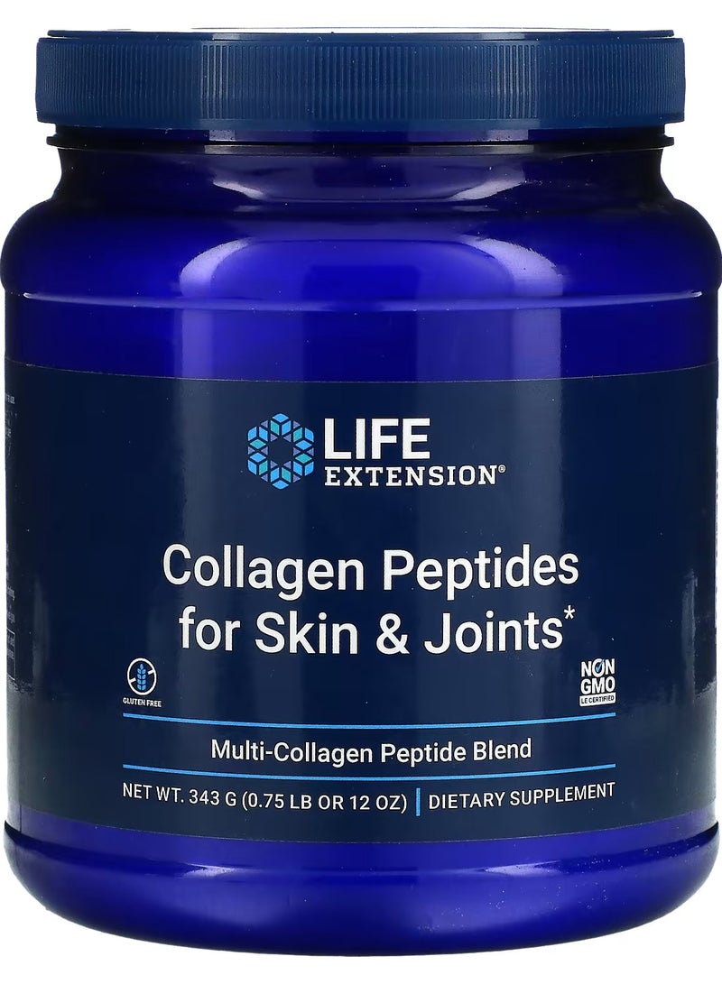 Life Extension , Collagen Peptides For Skin & Joints, Multi- Collagen Peptide Blend, 12 oz (343 g) 