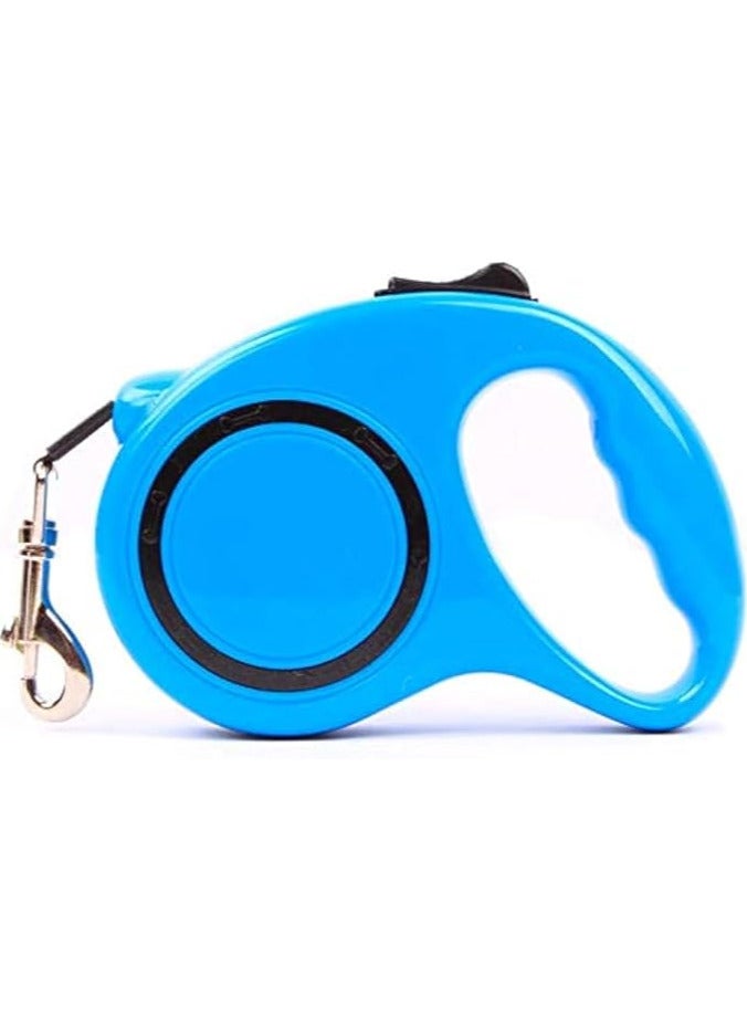 Retractable Dog Leash 3M with Anti-Slip Handle Dog Retractable Leash for Small Medium Larger Dogs Up to 15KGS, One Button Break&Lock 360 Tangle-Free Heavy Duty Long Dog Lead for Running Walking (Blue)