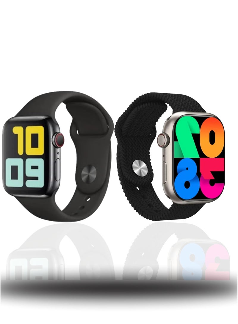 WISME Wisme WS 10-3 Max Smartwatch with 5-in-1 Strap Set | Bluetooth Fitness Tracker, Heart Rate & SpO2 Monitor, Sleep & Activity Tracking – Unisex Waterproof Smart Watch | Black  - Image 1
