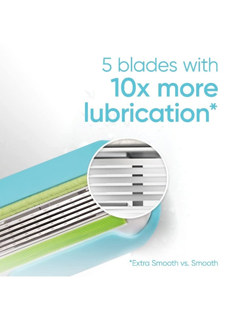 Gillette شفرات حلاقة جيليت فينوس للنساء، فينوس إكسترا سموذ 4 قطع وفينوس ديلوكس سموذ سينسيتيف 2 قطع، 6 شفرات إجمالية - Image 4