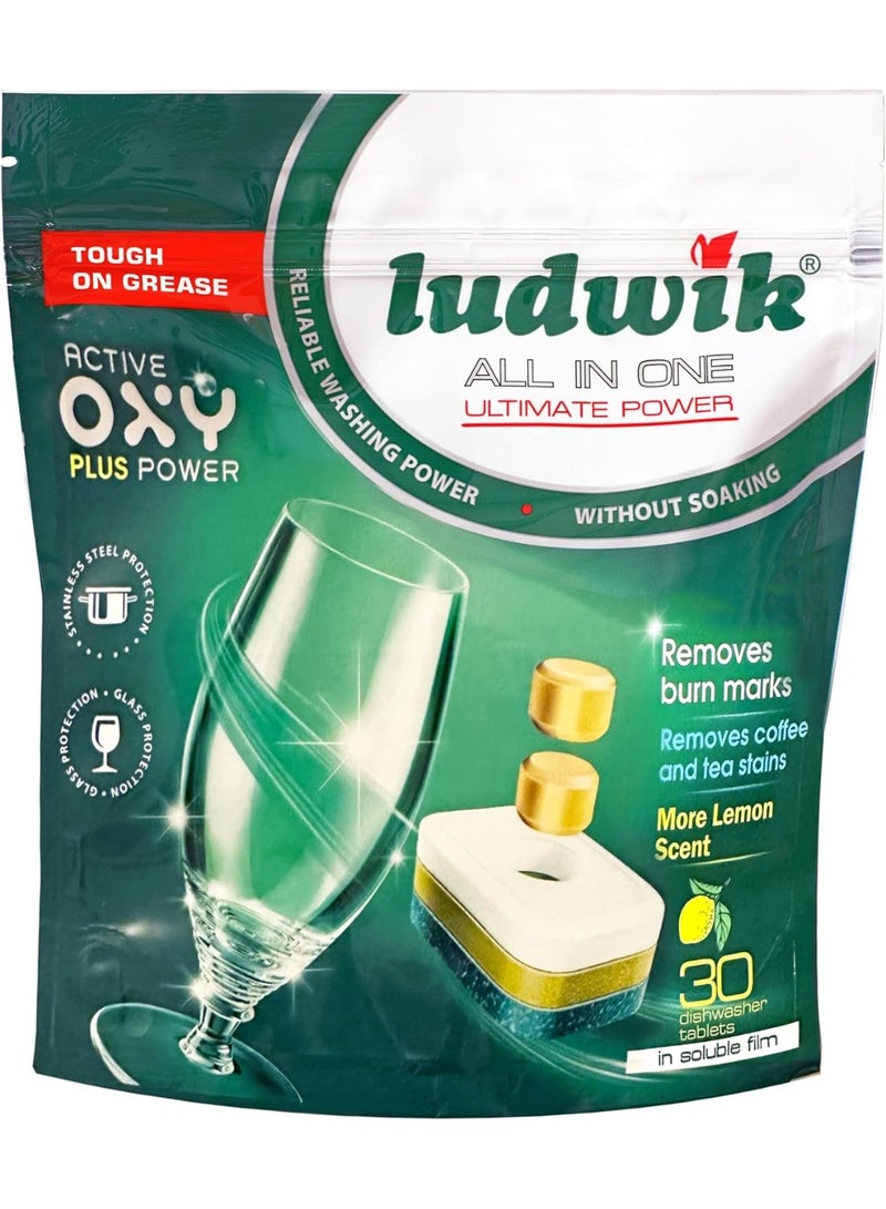 لودفيك أقراص غسالة الأطباق الكل في واحد 30 قطعة