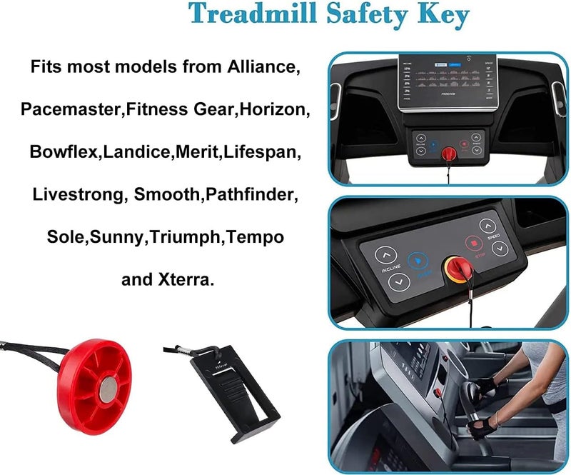 Thlevel Treadmill Universal Magnet Safety Key Compatible with Most of NordicTrack, Proform, Image, Weslo, Reebok, Epic, Golds Gym, Freemotion, and Healthrider Treadmills - Image 5