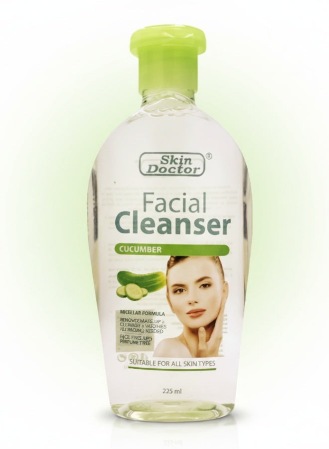 Facial Cleaner Cucumber 225 ml Deep Cleansing Refreshing Hydrating Face Wash for All Skin Types