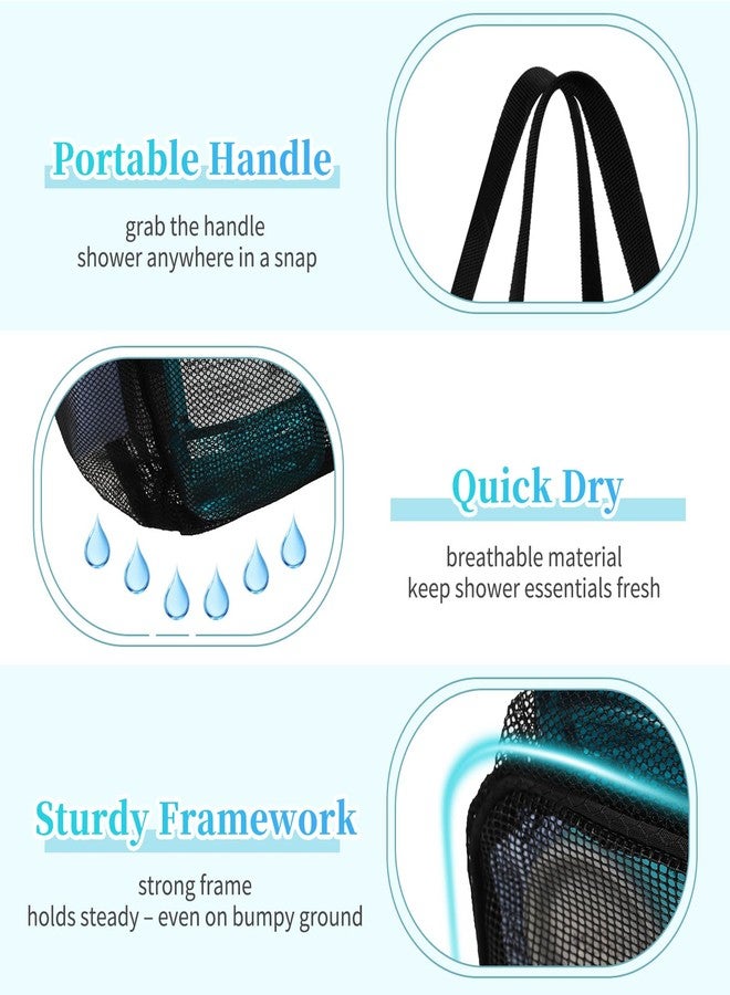 CUBETASTIC Mesh Shower Caddy Portable for Dorm Essentials with Multiple Pockets, Hanging Shower Bag for College Students, Quick Dry Shower Caddy for Bathroom, Suitable for Camping (Upgraded Version - Black) - Image 5