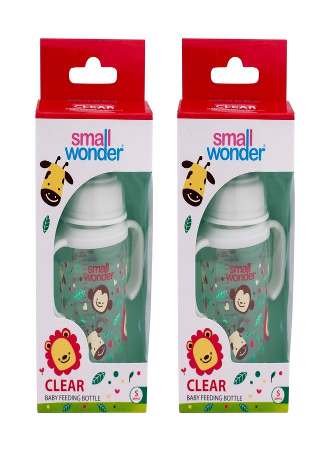 Small Wonder Clear Baby Feeding Bottle (Pack of 2), 125 ML, White - Image 3