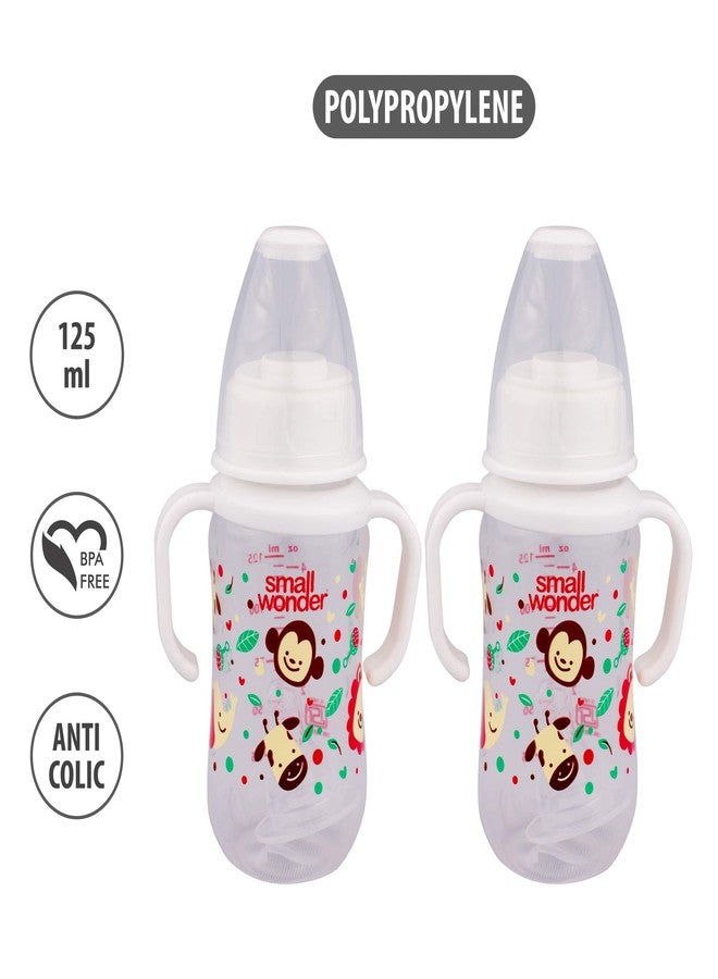 Small Wonder Clear Baby Feeding Bottle (Pack of 2), 125 ML, White - Image 2