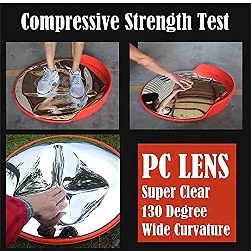 ABS INDUSTRY Convex Safety Outside Mirror 18 Inches/45 Cms Polycarbonate Traffic Mirror Unbreakable Round Wide-Angle Driveway Mirror,With Adjustable Brackets & Nuts Bolts For Installation(Pack Of 1) - Image 4