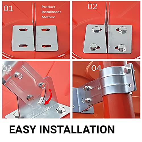 ABS INDUSTRY Convex Safety Outside Mirror 18 Inches/45 Cms Polycarbonate Traffic Mirror Unbreakable Round Wide-Angle Driveway Mirror,With Adjustable Brackets & Nuts Bolts For Installation(Pack Of 1) - Image 5